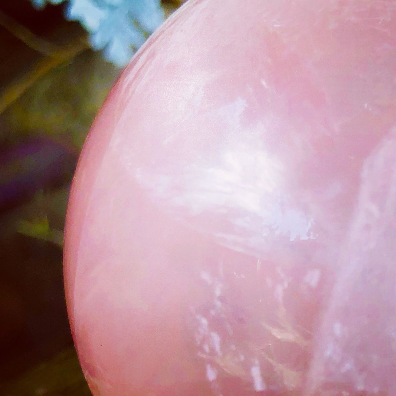 Rose quartz crystal